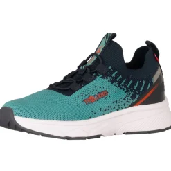 Schoenen < Trollkids Balestrand Sneaker Kinderen - Dusty Turquoise/Dark Navy/Glow Orange