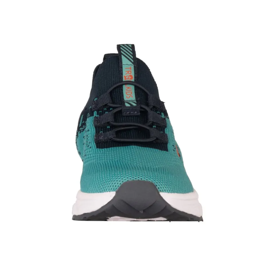 Schoenen < Trollkids Balestrand Sneaker Kinderen - Dusty Turquoise/Dark Navy/Glow Orange