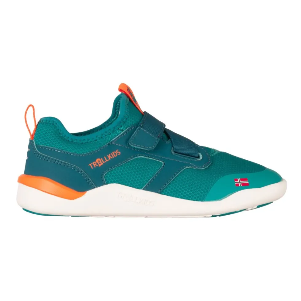Trollkids Bergen Hiker Barefoot Schoenen Kinderen - Sea Green/Lagoon Green/Sahara Sunset
