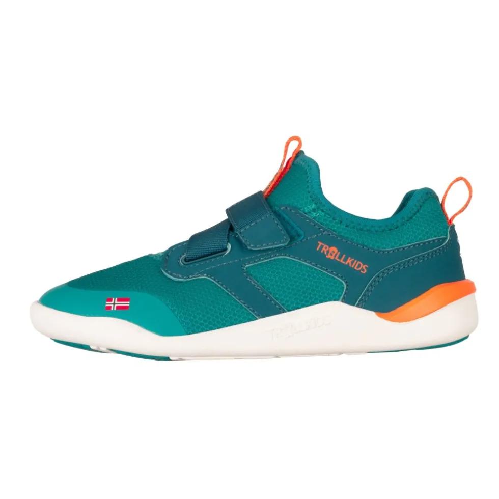 Trollkids Bergen Hiker Barefoot Schoenen Kinderen - Sea Green/Lagoon Green/Sahara Sunset