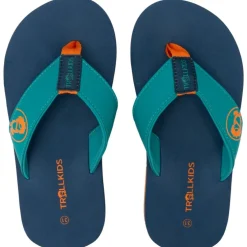 Trollkids Haukland Strand sandalen voor kinderen - Madeira Blue/Lagoon Green/Sahara Sunset