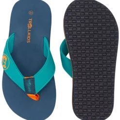 Trollkids Haukland Strand sandalen voor kinderen - Madeira Blue/Lagoon Green/Sahara Sunset
