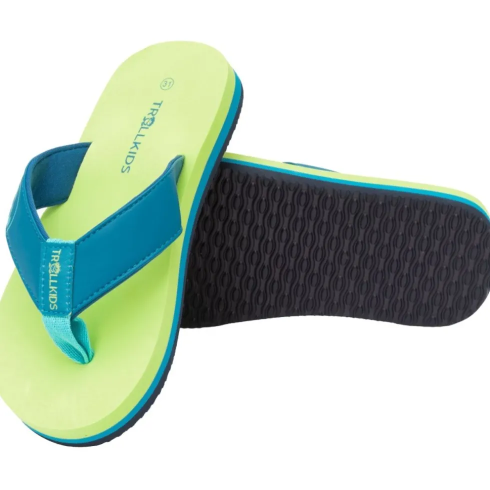 Trollkids Haukland Strand sandalen voor kinderen - Spring Leaf/Harbor Blue/Aqua Haze
