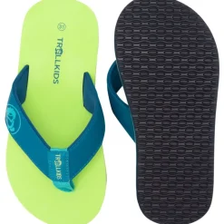 Trollkids Haukland Strand sandalen voor kinderen - Spring Leaf/Harbor Blue/Aqua Haze