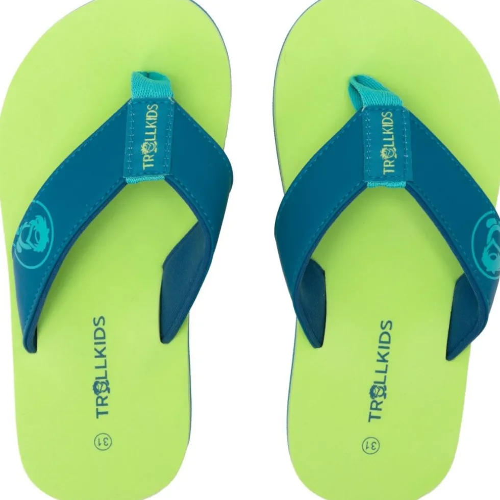 Trollkids Haukland Strand sandalen voor kinderen - Spring Leaf/Harbor Blue/Aqua Haze