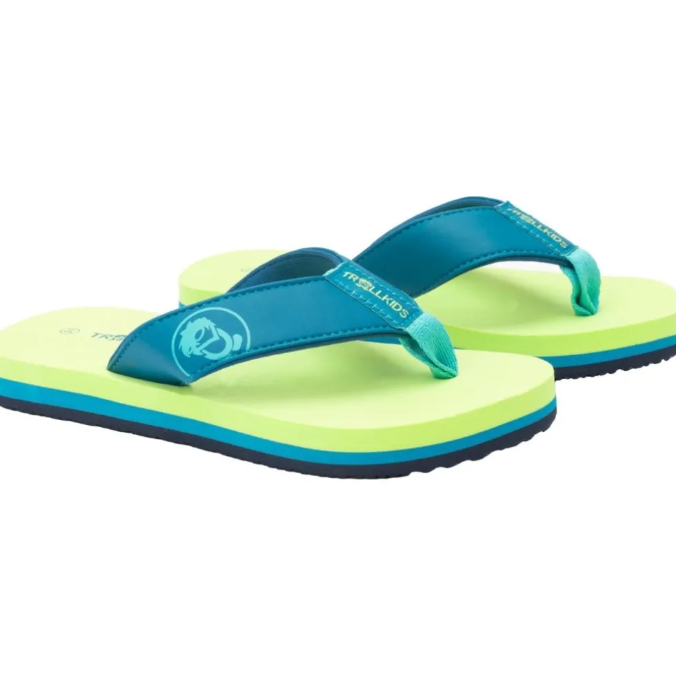 Trollkids Haukland Strand sandalen voor kinderen - Spring Leaf/Harbor Blue/Aqua Haze