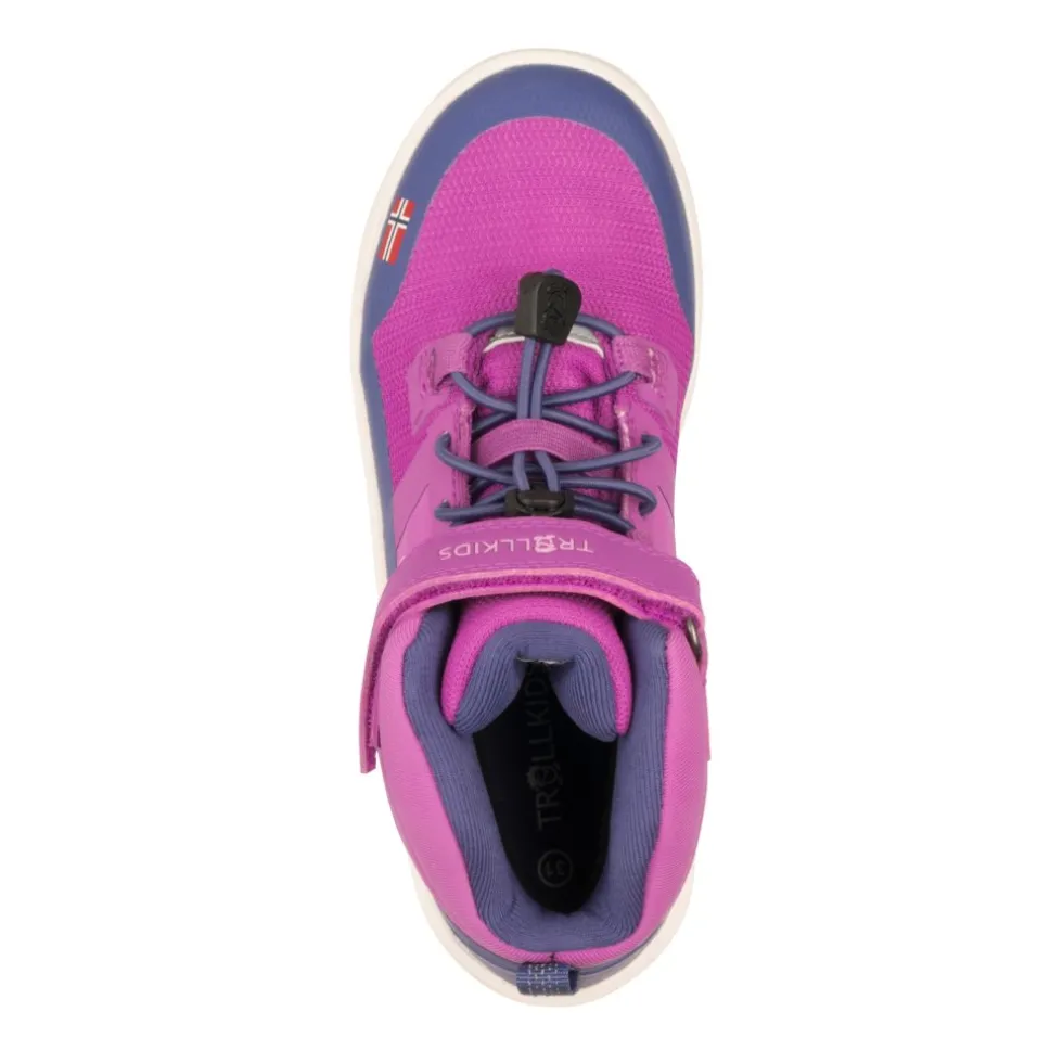 Trollkids Hovden Winter Barefoot Schoenen Kinderen - Mallow Pink/Violet Blue/Wild Rose