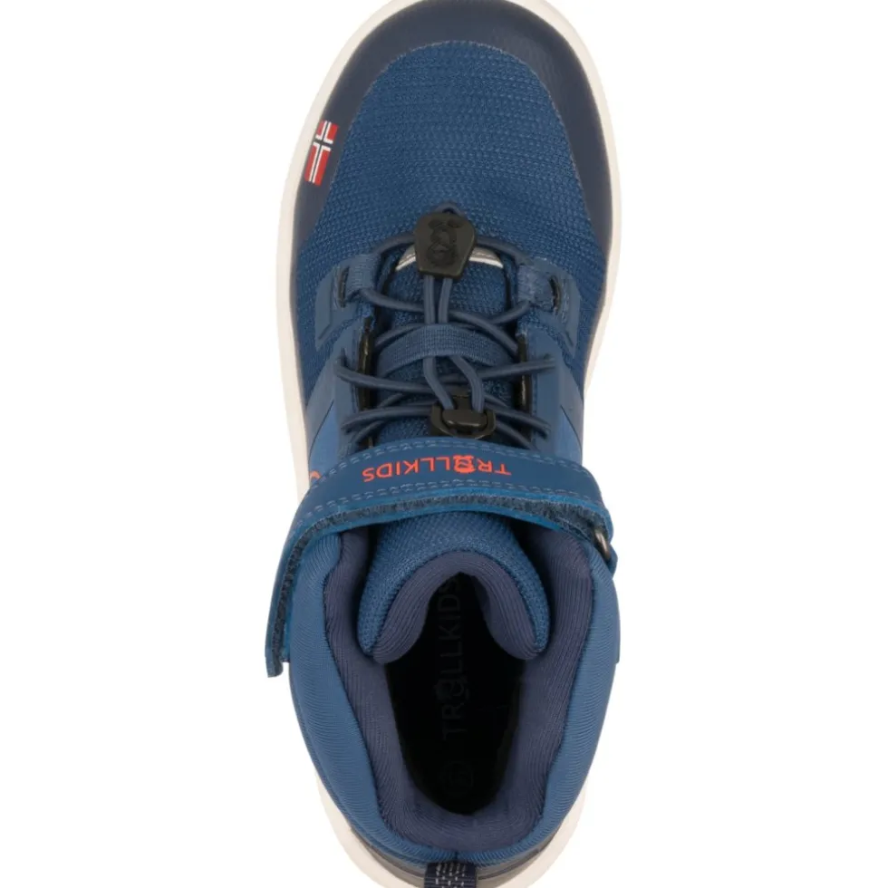 Trollkids Hovden Winter Barefoot Schoenen Kinderen - Nordic Blue/Flame Orange