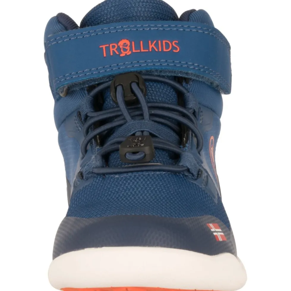 Trollkids Hovden Winter Barefoot Schoenen Kinderen - Nordic Blue/Flame Orange