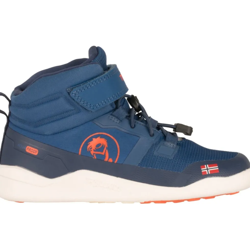 Trollkids Hovden Winter Barefoot Schoenen Kinderen - Nordic Blue/Flame Orange