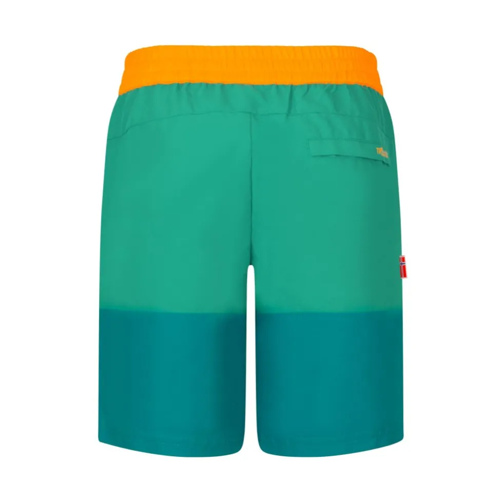 Trollkids Kroksand Short Kinderen - Lagoon Green/Sea Green/Sahara Sunset