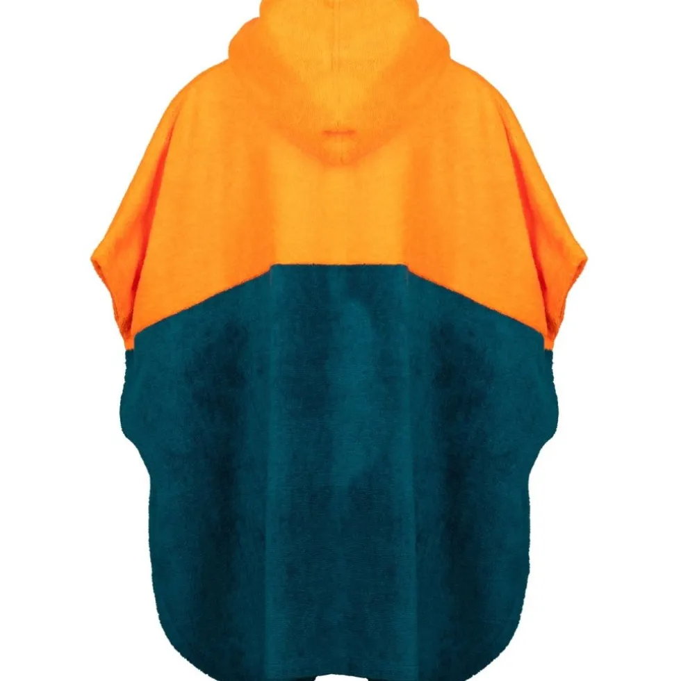 Trollkids Kvalvika Surf Badponcho kinderen - Sahara Sunset/ Lagoon Green