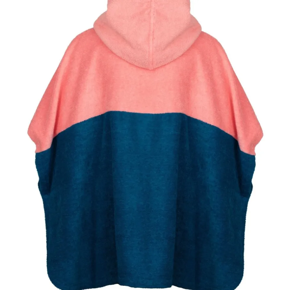 Trollkids Kvalvika Surf Badponcho kinderen - Peony Rose/ Harbor Blue