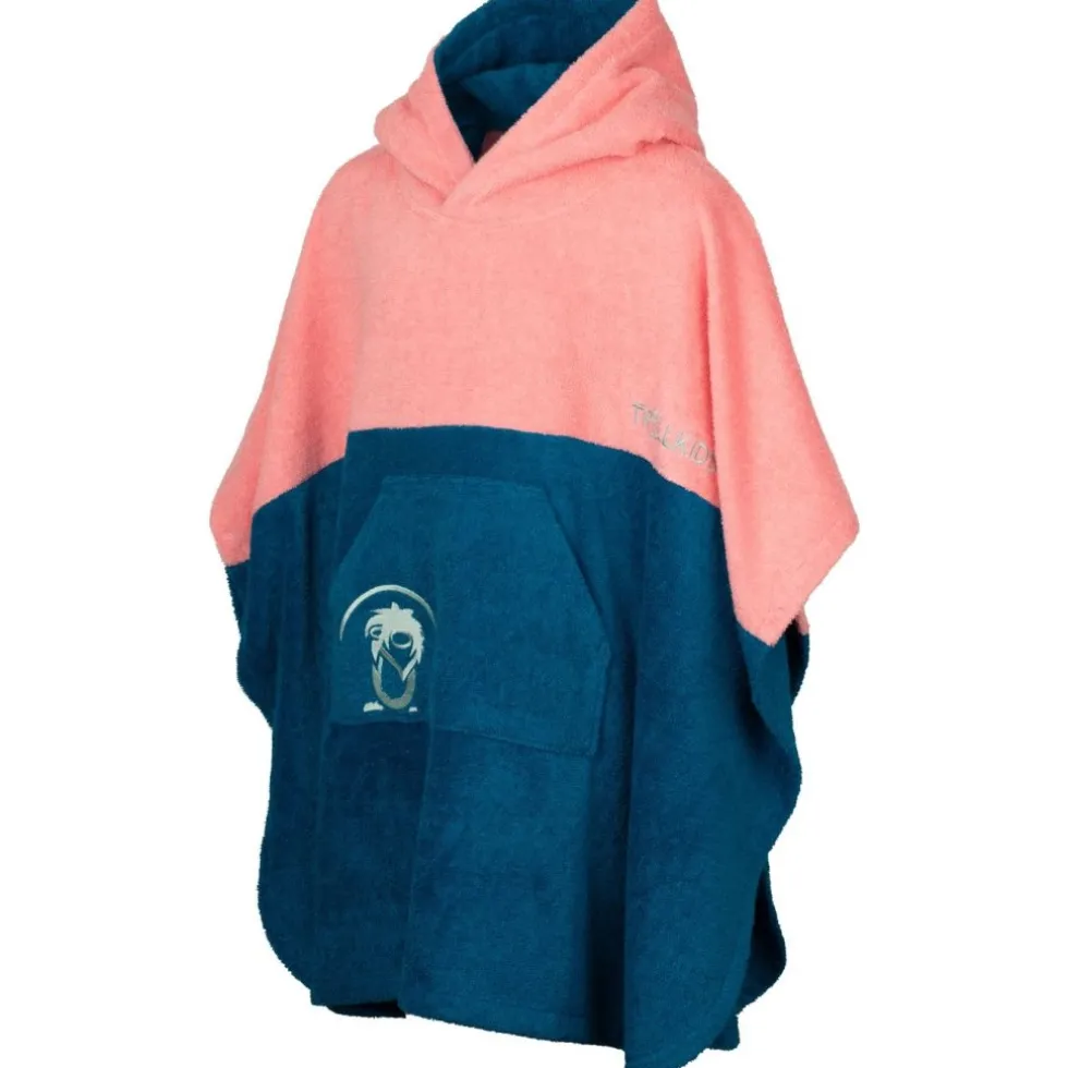 Trollkids Kvalvika Surf Badponcho kinderen - Peony Rose/ Harbor Blue