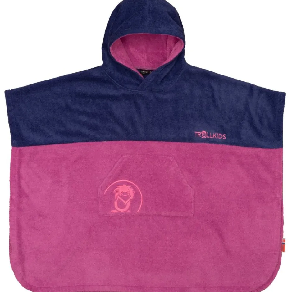 Accessoires|Zwemhulpmiddelen < Trollkids Kvalvika Surf Badponcho kinderen - Mallow Pink/ Violet Blue