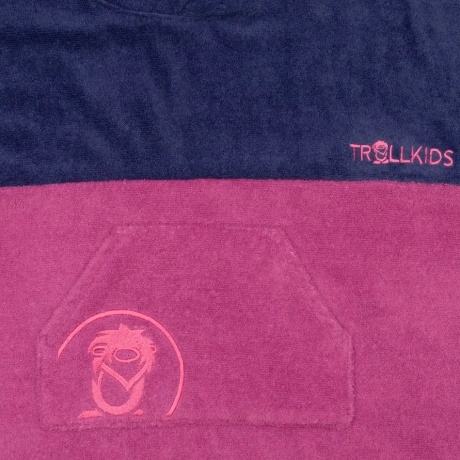 Accessoires|Zwemhulpmiddelen < Trollkids Kvalvika Surf Badponcho kinderen - Mallow Pink/ Violet Blue