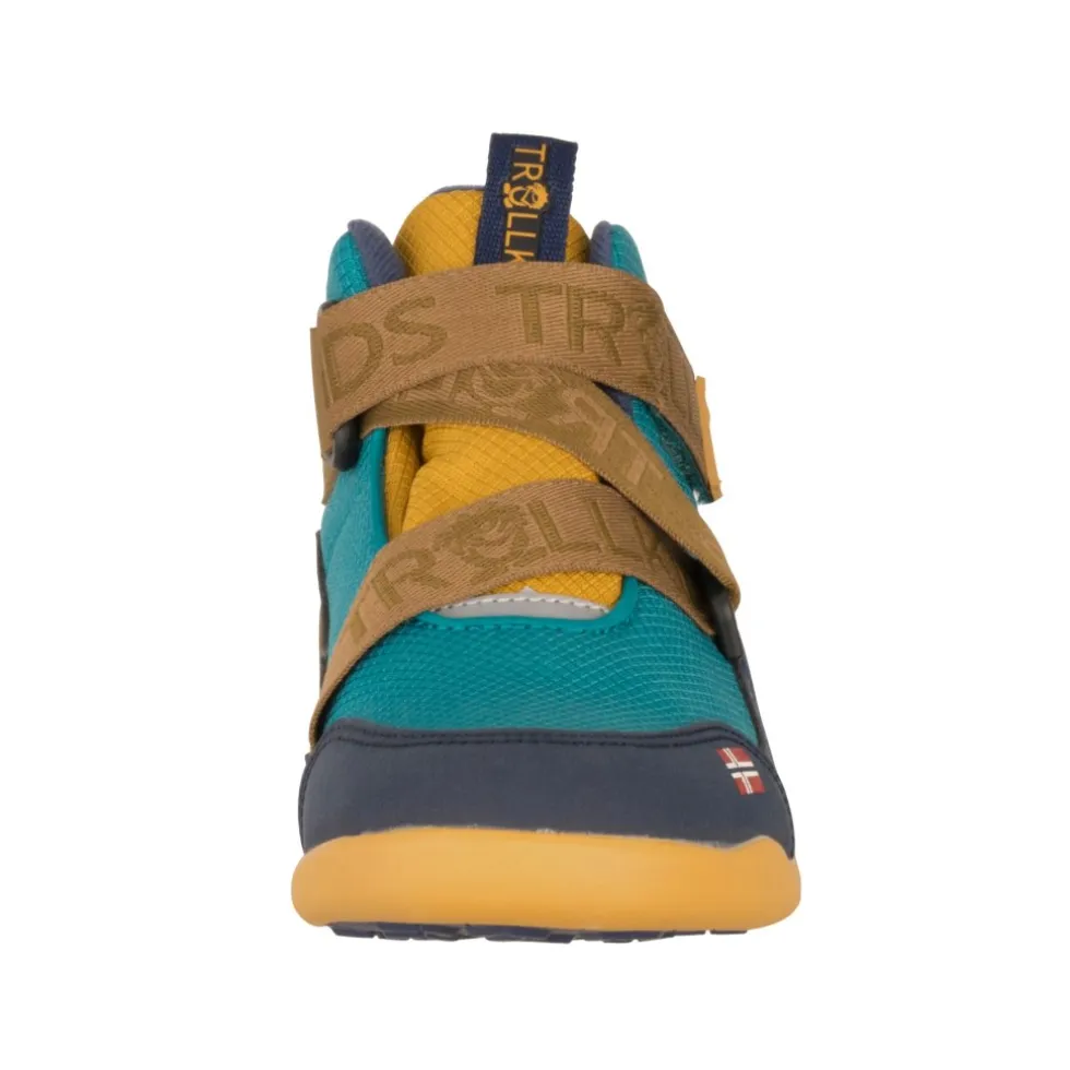 Trollkids Nordfjord Winter Barefoot Schoenen Kinderen - Dark Cyan/Bronze/Mystic Blue