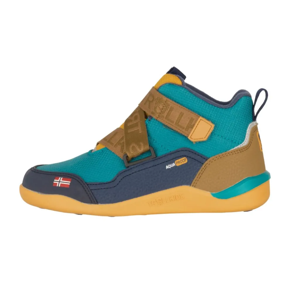 Trollkids Nordfjord Winter Barefoot Schoenen Kinderen - Dark Cyan/Bronze/Mystic Blue