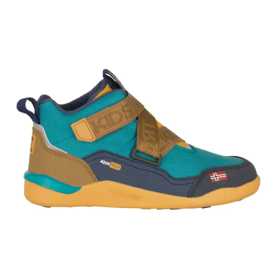 Trollkids Nordfjord Winter Barefoot Schoenen Kinderen - Dark Cyan/Bronze/Mystic Blue
