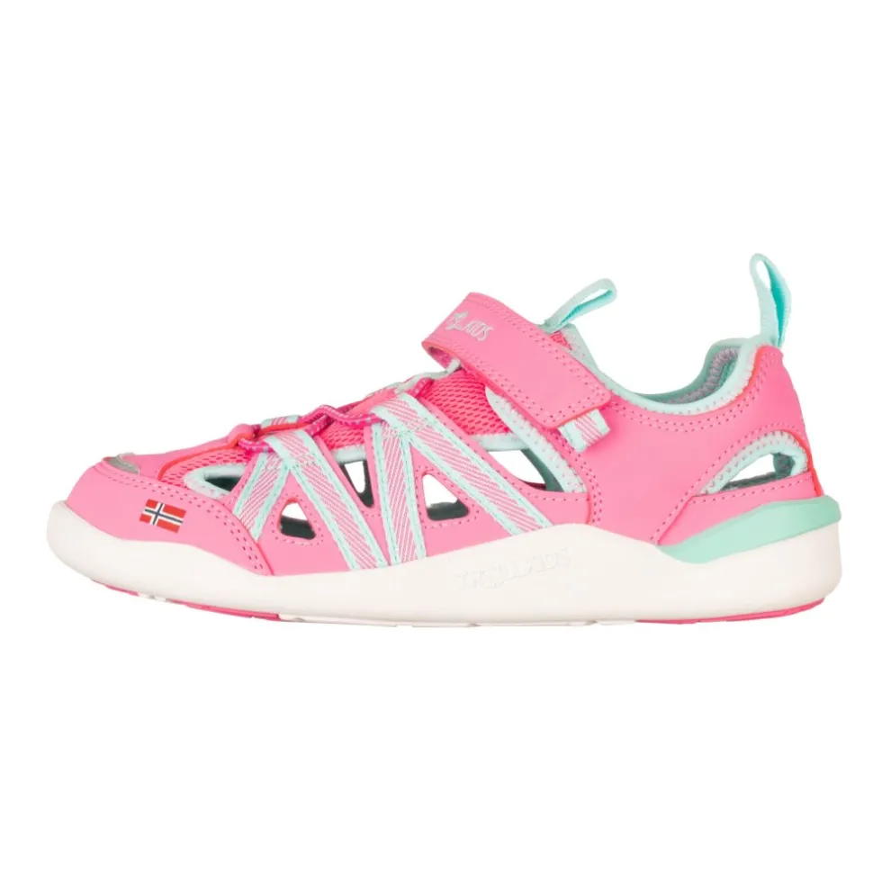 Trollkids Saltfjord Barefoot Sandalen Kinderen - Light Magenta/Dark Mint