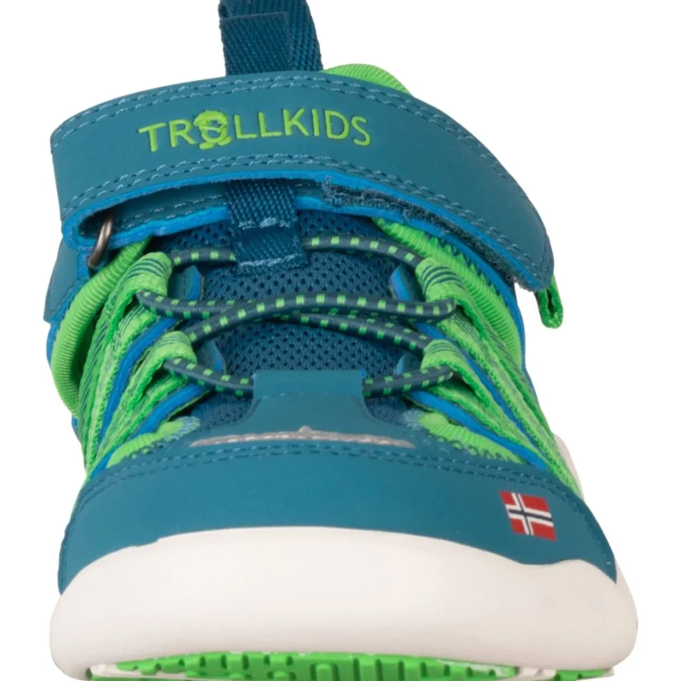 Trollkids Saltfjord Barefoot Sandalen Kinderen - Dark Marine/Fresh Green/Mystic Blue