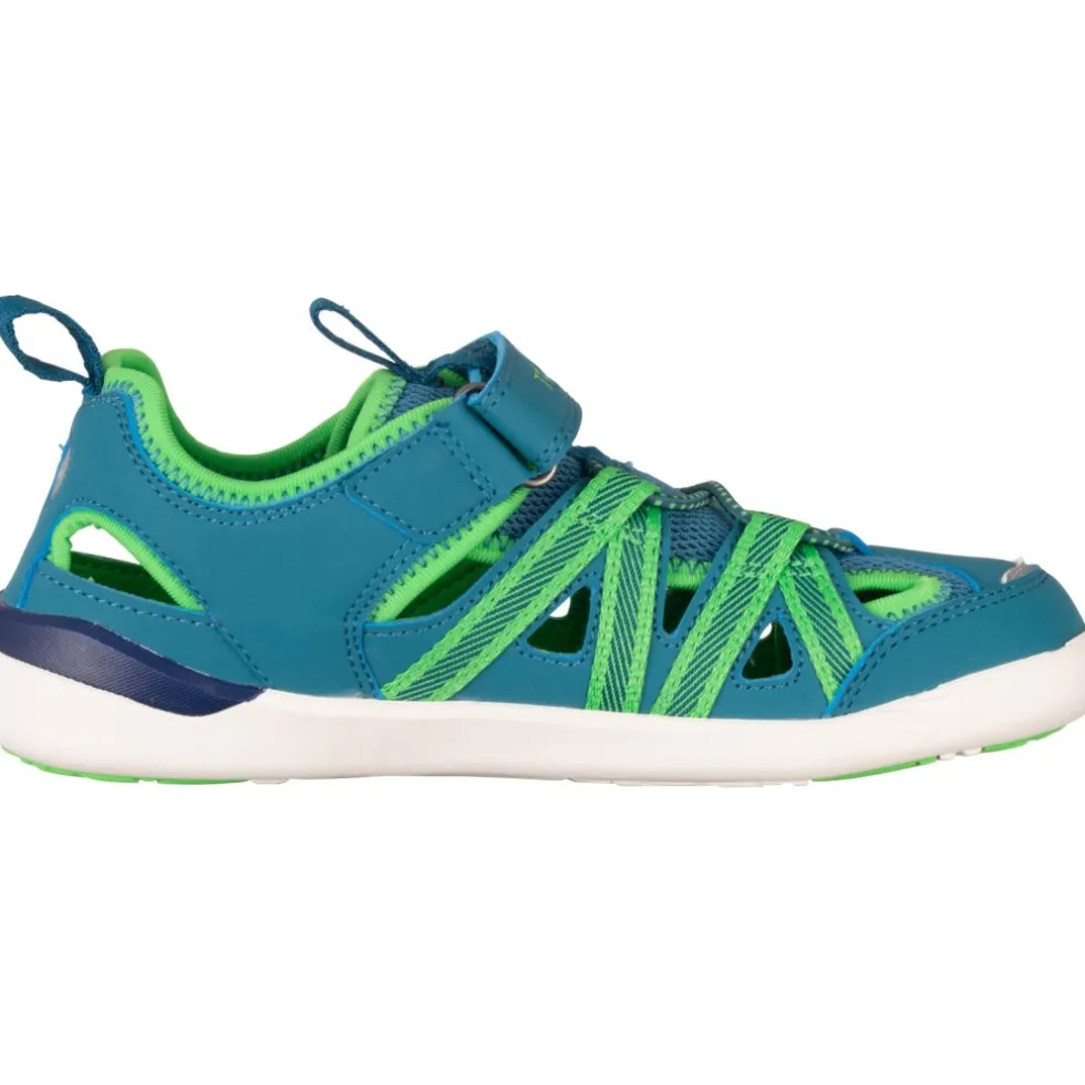 Trollkids Saltfjord Barefoot Sandalen Kinderen - Dark Marine/Fresh Green/Mystic Blue