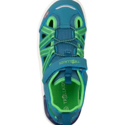 Trollkids Saltfjord Barefoot Sandalen Kinderen - Dark Marine/Fresh Green/Mystic Blue