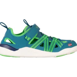 Trollkids Saltfjord Barefoot Sandalen Kinderen - Dark Marine/Fresh Green/Mystic Blue
