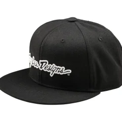 Troy Lee Designs Flat Bill Snapback Pet - Signature Black