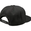 Troy Lee Designs Flat Bill Snapback Pet - Signature Black/Black