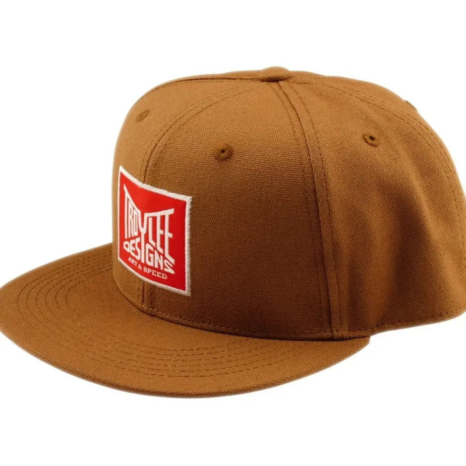 Mutsen < Troy Lee Designs Flat Bill Snapback Pet - Handlebar Sienna