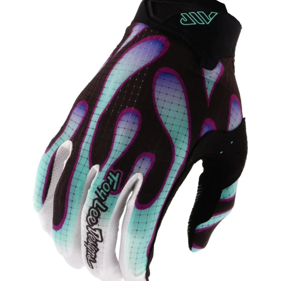 Troy Lee Designs Air Handschoenen - Overspray Black/Real Teal