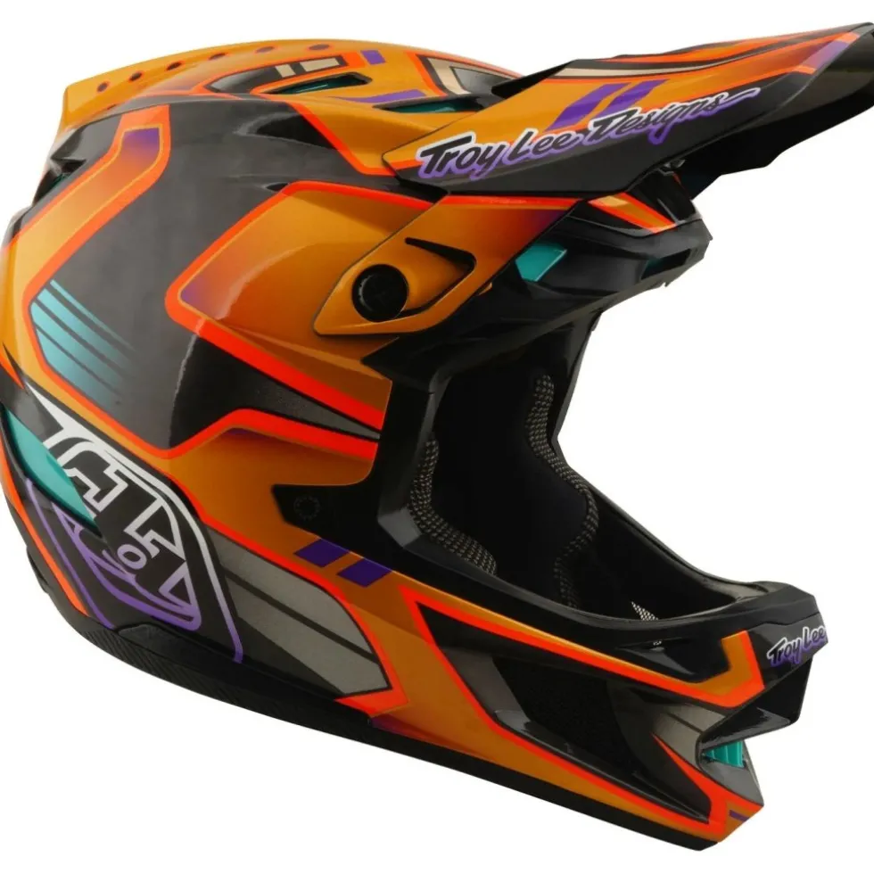 Troy Lee Designs D4 Carbon MIPS Helm - Crest Gold