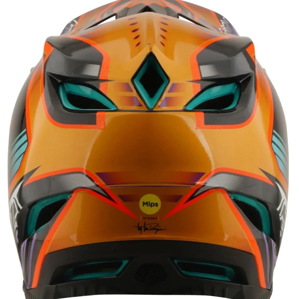 Troy Lee Designs D4 Carbon MIPS Helm - Crest Gold
