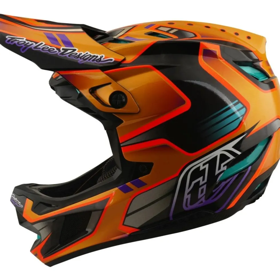 Troy Lee Designs D4 Carbon MIPS Helm - Crest Gold