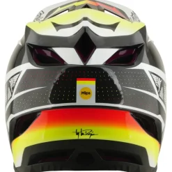 Troy Lee Designs D4 Carbon MIPS Helm - Lined Up Black