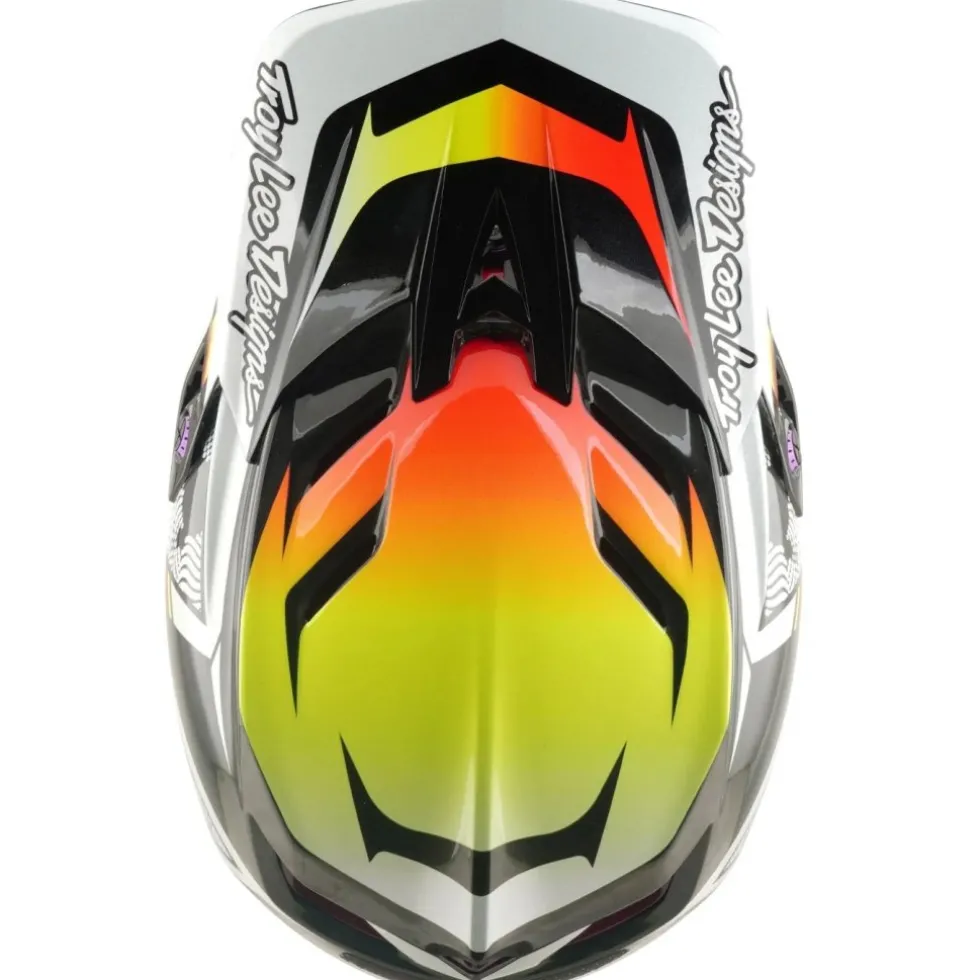 Troy Lee Designs D4 Carbon MIPS Helm - Lined Up Black