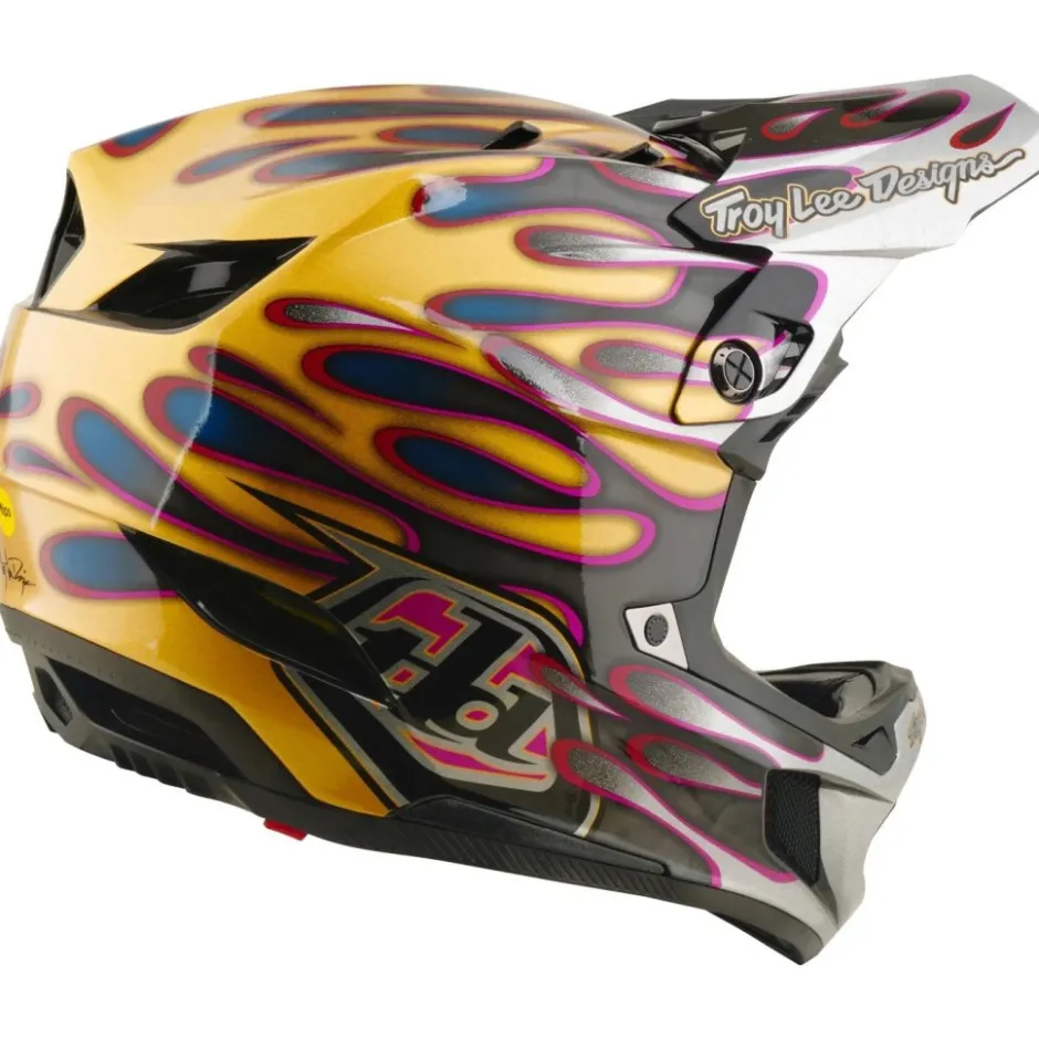 Downhill Helmen < Troy Lee Designs D4 Carbon IP He - Overpray God/Back