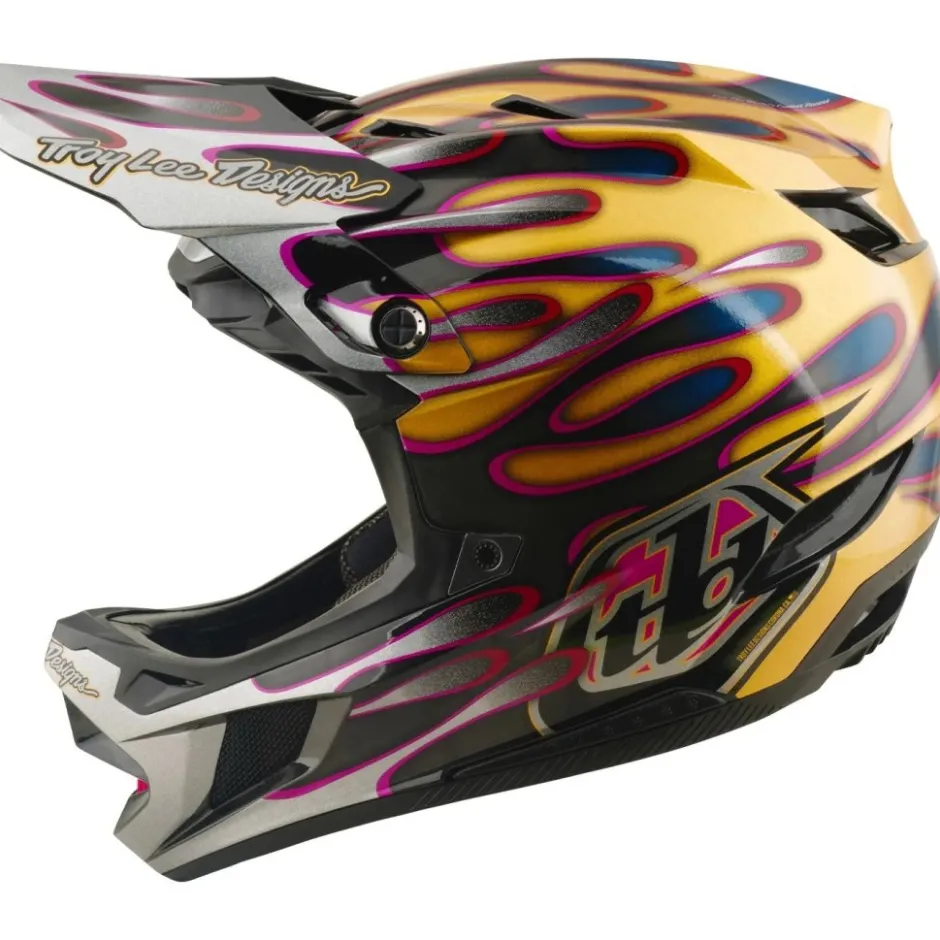 Downhill Helmen < Troy Lee Designs D4 Carbon IP He - Overpray God/Back