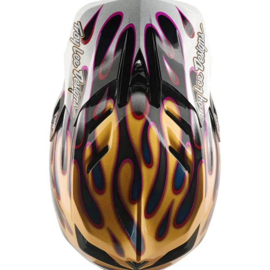Downhill Helmen < Troy Lee Designs D4 Carbon IP He - Overpray God/Back