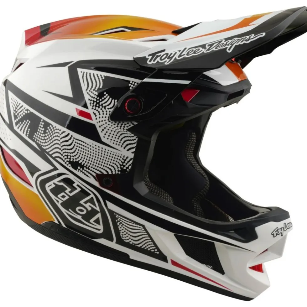Troy Lee Designs D4 Composite MIPS Helm - Lined Up White