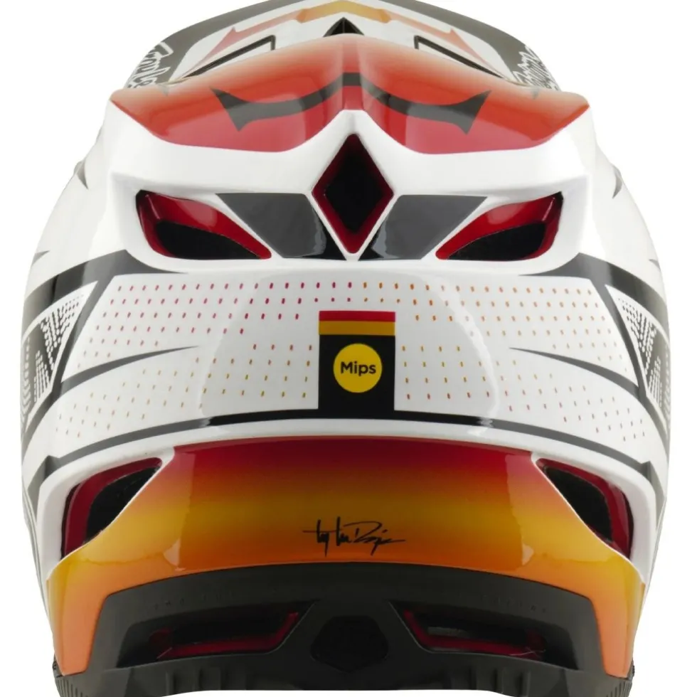 Troy Lee Designs D4 Composite MIPS Helm - Lined Up White