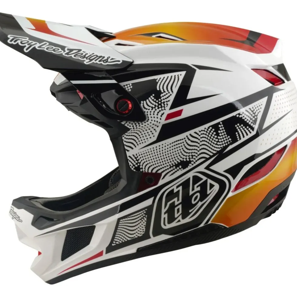 Troy Lee Designs D4 Composite MIPS Helm - Lined Up White