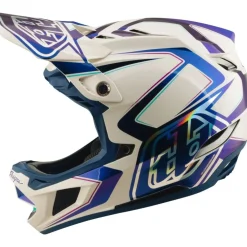 Troy Lee Designs D4 Composite MIPS Helm - Flared White/Indigo