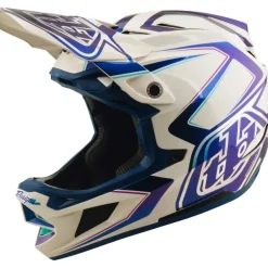 Troy Lee Designs D4 Composite MIPS Helm - Flared White/Indigo