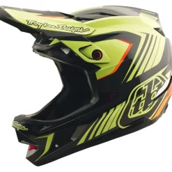 Troy Lee Designs D4 Polyacrylite MIPS Helm - Qualifer Black/Yellow
