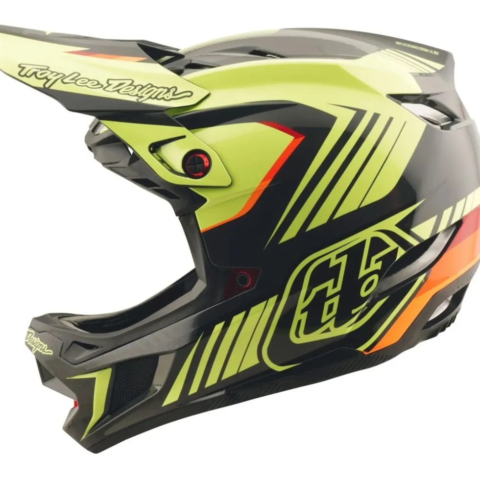 Troy Lee Designs D4 Polyacrylite MIPS Helm - Qualifer Black/Yellow