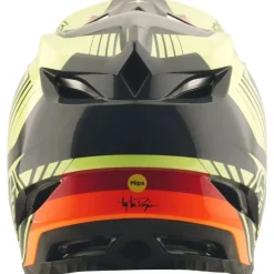Troy Lee Designs D4 Polyacrylite MIPS Helm - Qualifer Black/Yellow