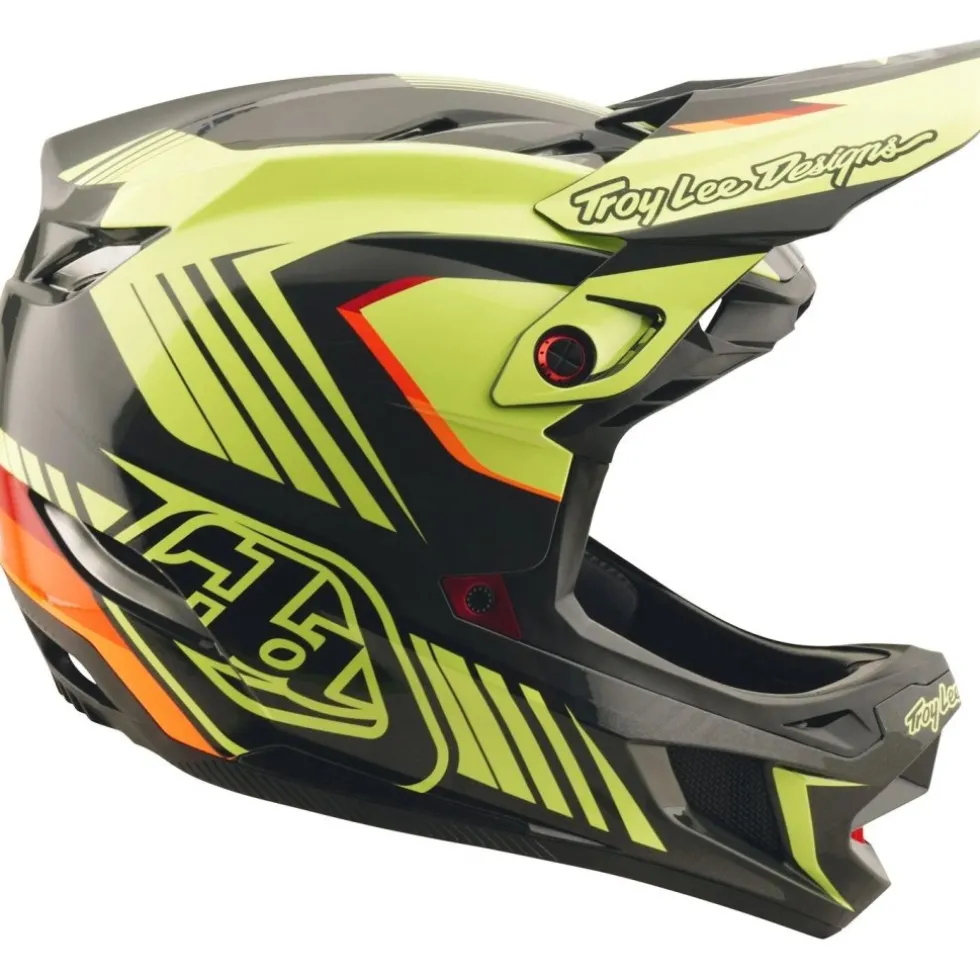Troy Lee Designs D4 Polyacrylite MIPS Helm - Qualifer Black/Yellow