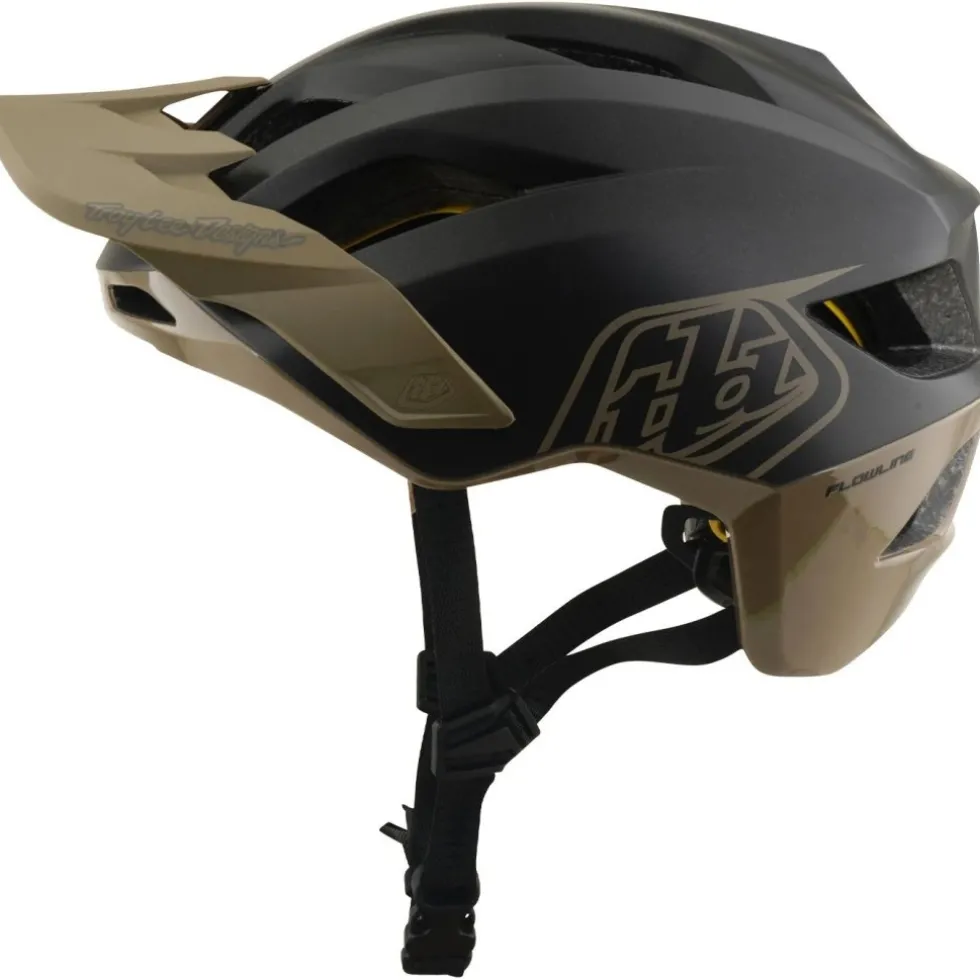 Troy Lee Designs Flowline MIPS Helm - Point Charcoal/Timber
